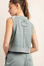 Load image into Gallery viewer, Mineral Washed Cropped Tank Top (part of a set)
