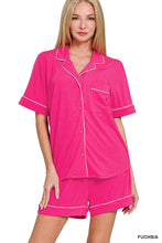 Load image into Gallery viewer, [RTRP-8581Y3] SHORT SLEEVE BUTTON DOWN PJ SET
