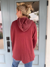 Load image into Gallery viewer, Solid Hooded Top with Kangaroo Pocket
