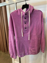 Load image into Gallery viewer, Acid Wash Fleece Oversized 1/4 Zip Kanga
