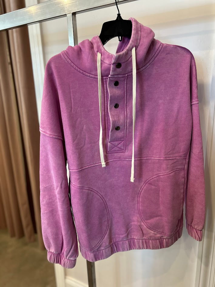 Acid Wash Fleece Oversized 1/4 Zip Kanga – Dreams Boutique, LLC