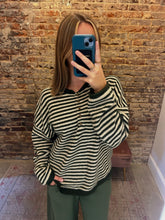 Load image into Gallery viewer, Button Henley Stripe Long Sleeve Drop Sh
