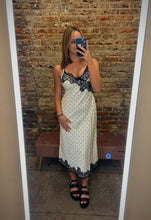 Load image into Gallery viewer, Contrast Lace Trim Spaghetti Strap Midi
