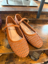 Load image into Gallery viewer, Mary Jane Woven Mesh Flat
