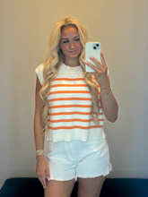 Load image into Gallery viewer, OVERSIZED CREW NECK STRIPE SWEATER VEST

