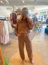 Load image into Gallery viewer, Drawstring Front Seam Elastic Cuff Lounge pants (part of a set)
