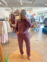 Load image into Gallery viewer, Drawstring Front Seam Elastic Cuff Lounge pants (part of a set)

