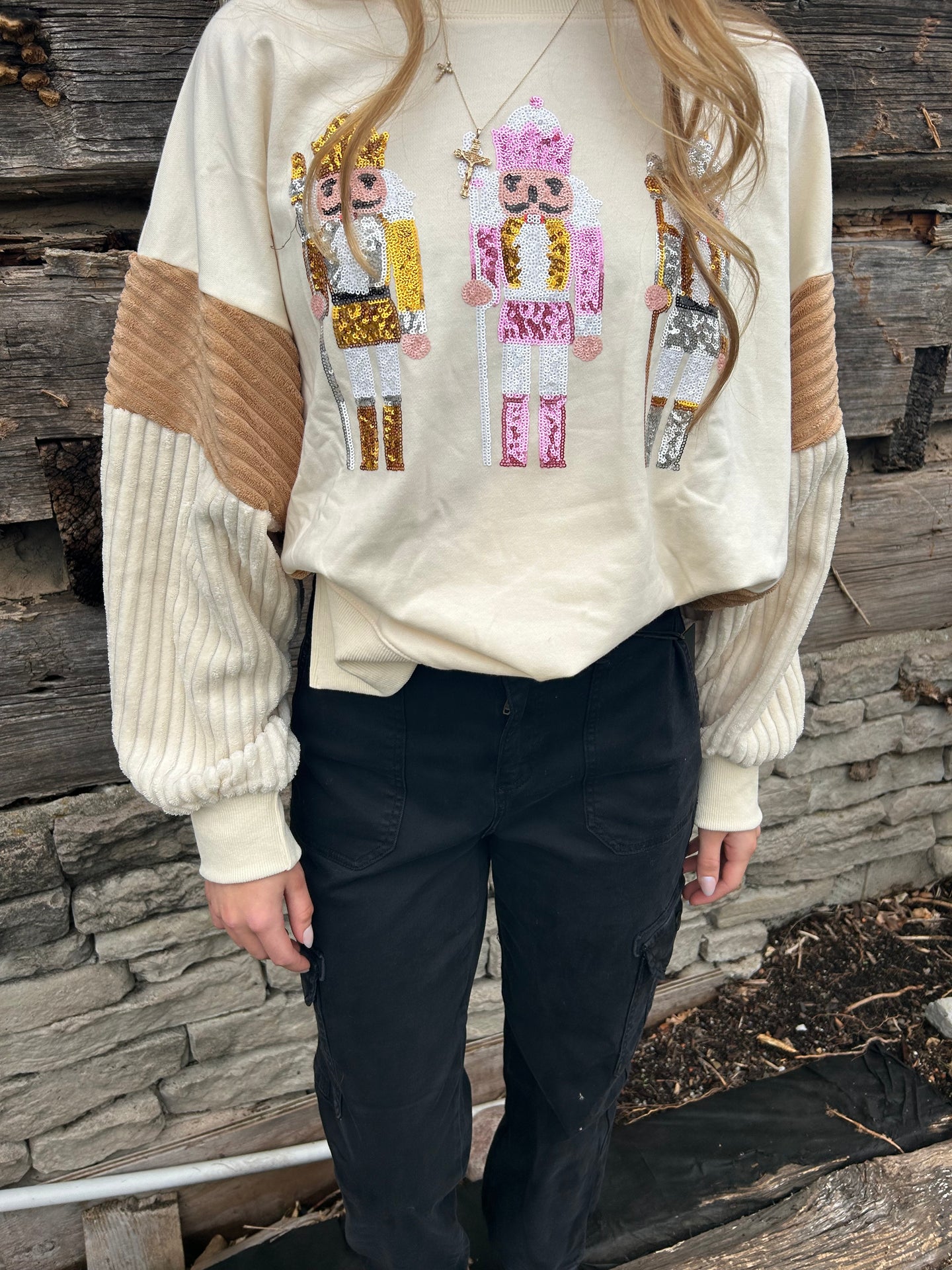 Corduroy Nutcracker Sweatshirt