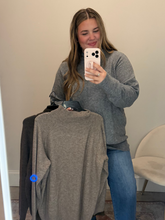 Load image into Gallery viewer, Plus Center Seam Mock Neck Relaxed Sweat
