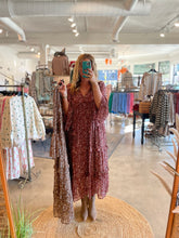 Load image into Gallery viewer, Floral Organza V Neck Long Sleeve Tunic

