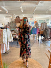 Load image into Gallery viewer, Yoru Chiffon Ruffle Midi With Smocked Wa
