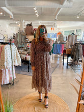 Load image into Gallery viewer, Yoru Chiffon Ruffle Midi With Smocked Wa
