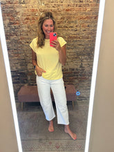 Load image into Gallery viewer, Round Neck Folded Short Sleeve T-shirt
