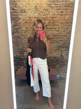 Load image into Gallery viewer, Double Knit Snap Button Short Sleeve Blo
