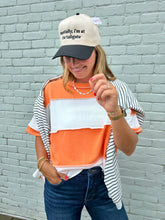 Load image into Gallery viewer, French Terry Color Block Exposed Seam To
