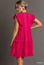 Load image into Gallery viewer, Ruffle Tiered V-Neck Dress
