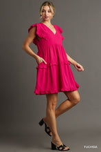 Load image into Gallery viewer, Ruffle Tiered V-Neck Dress
