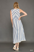 Load image into Gallery viewer, Washed Sleeveless Striped Midi Dress
