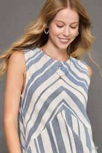 Load image into Gallery viewer, Washed Sleeveless Striped Midi Dress
