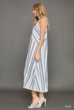 Load image into Gallery viewer, Washed Sleeveless Striped Midi Dress
