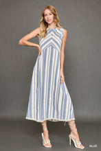 Load image into Gallery viewer, Washed Sleeveless Striped Midi Dress
