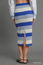 Load image into Gallery viewer, Stripe Mixed Midi Skirt
