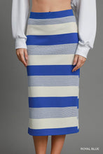 Load image into Gallery viewer, Stripe Mixed Midi Skirt
