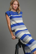 Load image into Gallery viewer, Stripe Mixed Midi Skirt
