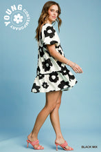 Load image into Gallery viewer, Flower Print Off-Shoulder Mini Dress
