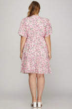 Load image into Gallery viewer, PLUS FLUTTER BELL SLEEVE PLUNGE NECK PRI
