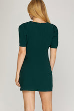Load image into Gallery viewer, Puff Sleeve Heavy Knit Dress XMAS
