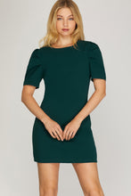 Load image into Gallery viewer, Puff Sleeve Heavy Knit Dress XMAS
