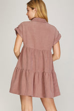 Load image into Gallery viewer, BUTTON DOWN CORDUROY DRESS
