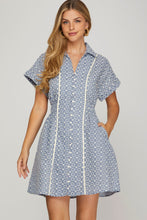 Load image into Gallery viewer, SHORT SLEEVE EMBROIDERED BUTTON DOWN MIN
