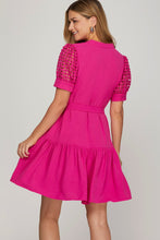 Load image into Gallery viewer, CORCHET LACE FRONT TIE BUTTON DOWN MINI
