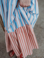 Load image into Gallery viewer, Multi Stripe Bow Tie Dressy Romper
