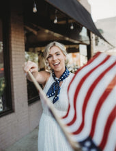 Load image into Gallery viewer, Ombre Polka Dot Print Satin Square Scarf
