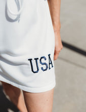 Load image into Gallery viewer, Usa Collared Top And Skirt Set
