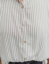 Load image into Gallery viewer, Rayon Striped Short Sleeve Button Up Shi
