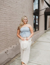 Load image into Gallery viewer, Textured Drawstring Detail Wide Leg Pant
