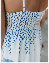 Load image into Gallery viewer, Vacation Back Smocked Ocean Print Strap
