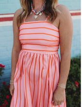 Load image into Gallery viewer, Vacation Back Smocked Dress Stripe Strap
