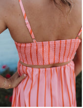 Load image into Gallery viewer, Vacation Back Smocked Dress Stripe Strap
