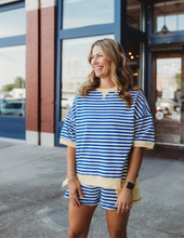 Load image into Gallery viewer, Striped Color Block Lounge Shorts (part of a set)
