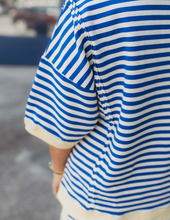 Load image into Gallery viewer, Oversized Stripe Casual Knit Top (part of a set)
