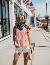 Load image into Gallery viewer, High Rise Distressed Rigid Denim Shorts
