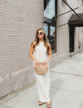 Load image into Gallery viewer, Textured Drawstring Detail Wide Leg Pant
