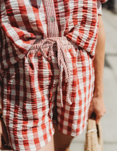 Load image into Gallery viewer, Checkered Shirt Top &amp; Shorts Set

