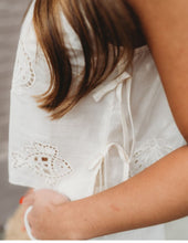 Load image into Gallery viewer, Nautical Eyelet Side Tie Detail Tank
