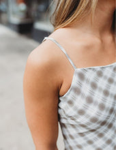 Load image into Gallery viewer, Plaid Spaghetti Strap Midi Dress
